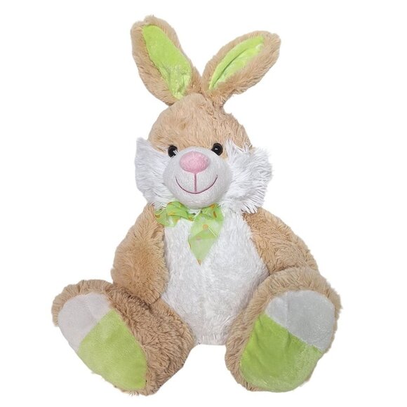 Best Made Toys Easter Bunny Plush Stuffed Animal Brown White 20" - Picture 1 of 6